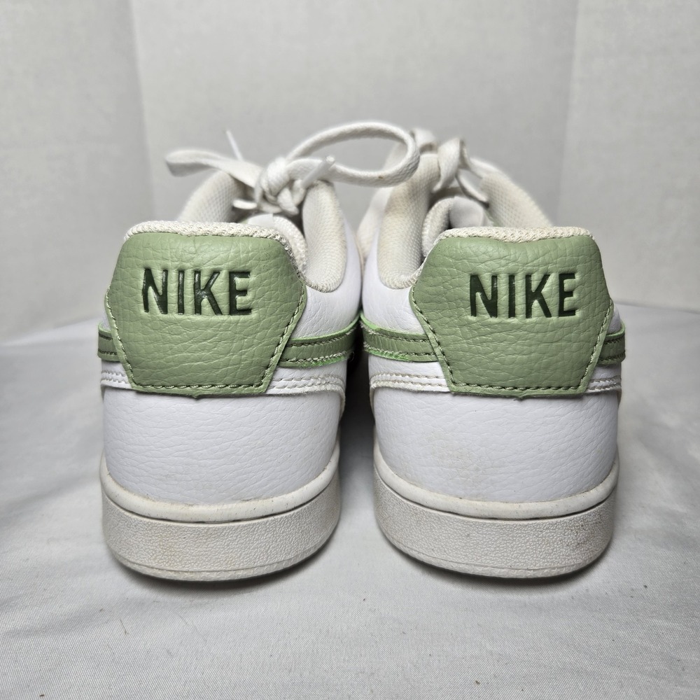 Nike Court Vision Next Nature Low White Oil Green 8.5 School Play Streetwear - Picture 3 of 7